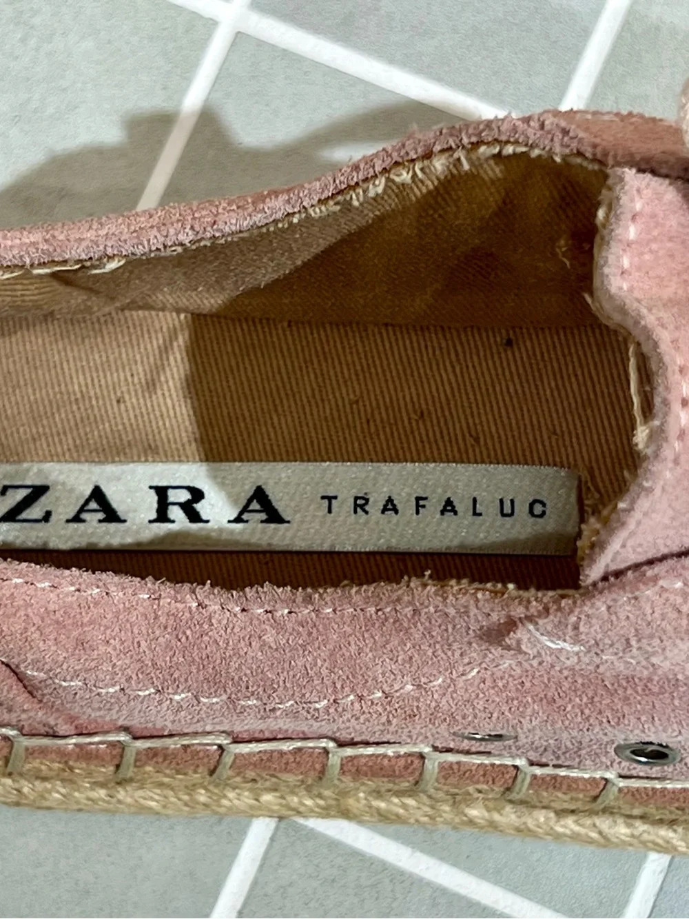 Zara blush suede